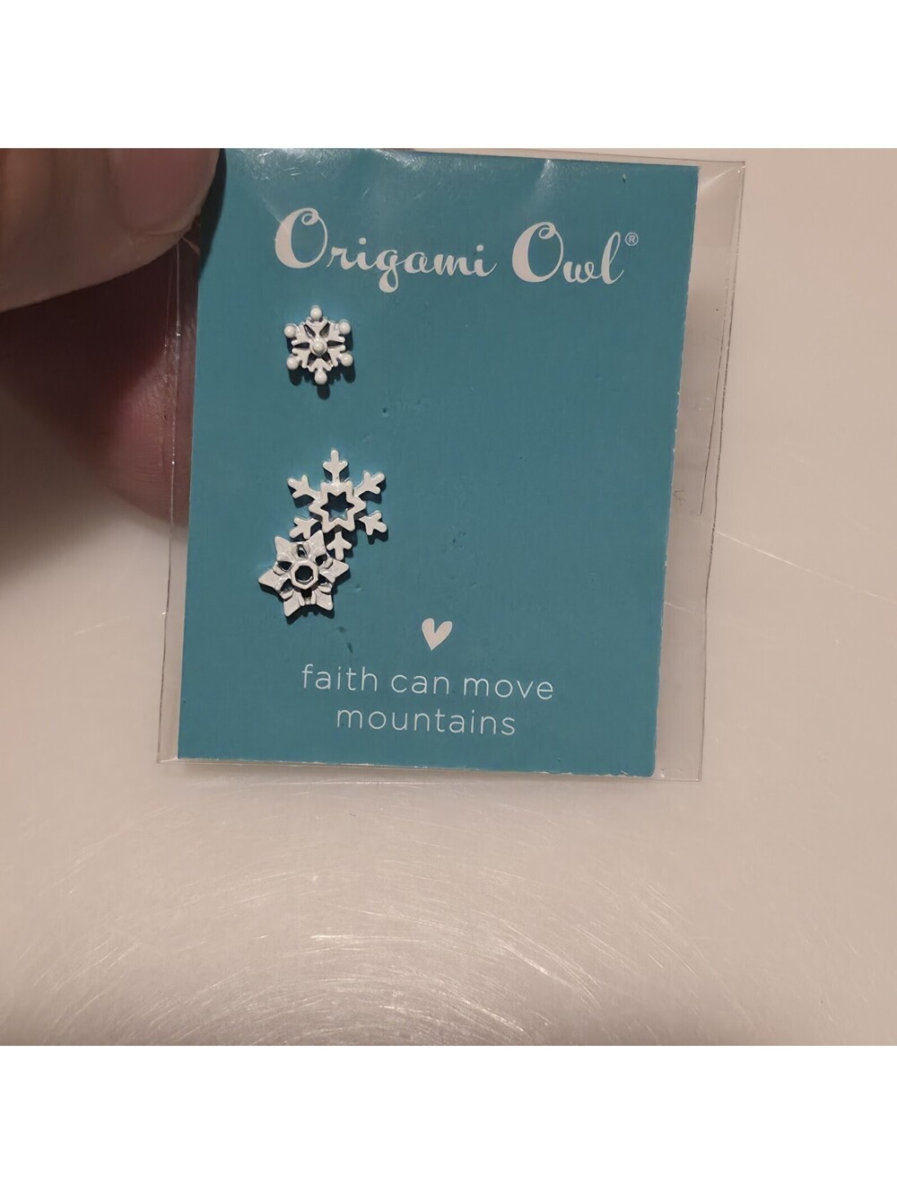 Origami Owl Blue Snowflakes Set Of 3 NIP CH3344